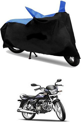 MSR STORE Two Wheeler Cover for Hero(Splendor Pro, Blue, Black)