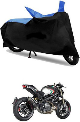 MSR STORE Two Wheeler Cover for Ducati(Blue, Black)