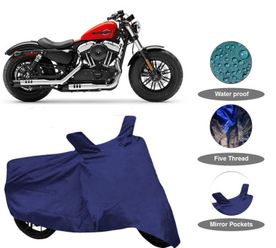 MBIX Waterproof Two Wheeler Cover for Harley Davidson(Streek, Blue)