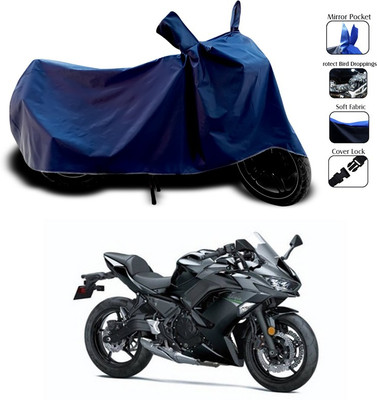 ANTHUB Two Wheeler Cover for Kawasaki(Blue)