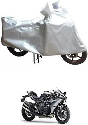 MSR STORE Two Wheeler Cover for Kawasaki(Silver)