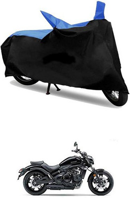 MSR STORE Two Wheeler Cover for Kawasaki(Blue, Black)