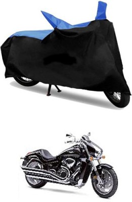 MSR STORE Two Wheeler Cover for Suzuki(Blue, Black)