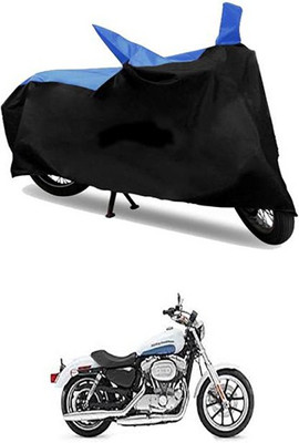 MSR STORE Two Wheeler Cover for Harley Davidson(Blue, Black)