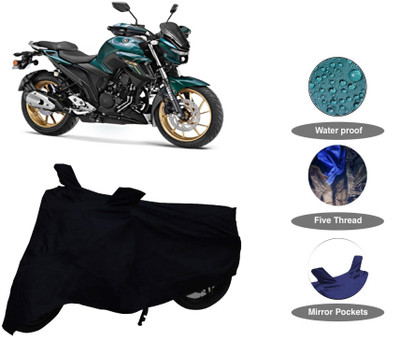 THE REAL ARV Waterproof Two Wheeler Cover for Yamaha(FZ, Black)