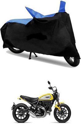 MSR STORE Two Wheeler Cover for Ducati(Blue, Black)