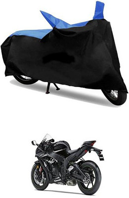 MSR STORE Two Wheeler Cover for Kawasaki(Blue, Black)