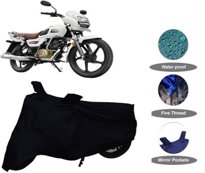 THE REAL ARV Waterproof Two Wheeler Cover for TVS(Radeon, Black)