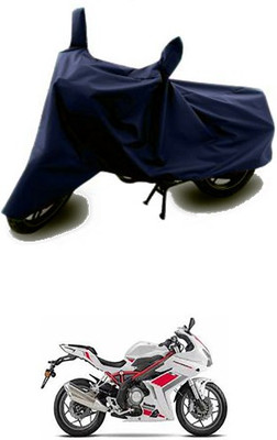 Blossom Trendz Two Wheeler Cover for DSK Benelli(Blue)