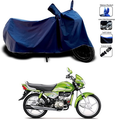 SEBONGO Waterproof Two Wheeler Cover for Hero(HF Deluxe Eco, Blue)