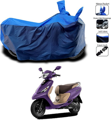 SEBONGO Two Wheeler Cover for TVS(Scooty Zest 110, Blue)