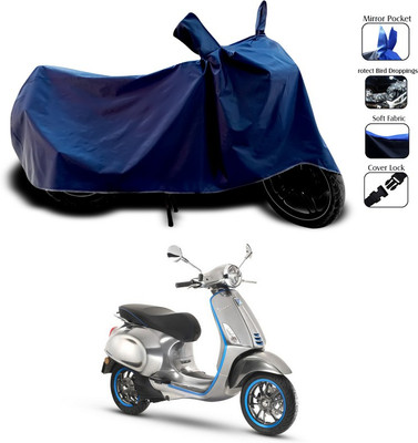 SEBOMJO Waterproof Two Wheeler Cover for Vespa(Electric, Blue)