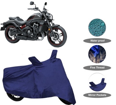 FabAuto Waterproof Two Wheeler Cover for Kawasaki(Ninja, Blue)