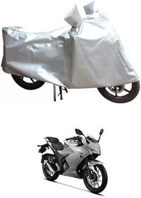 MSR STORE Two Wheeler Cover for Suzuki(Silver)
