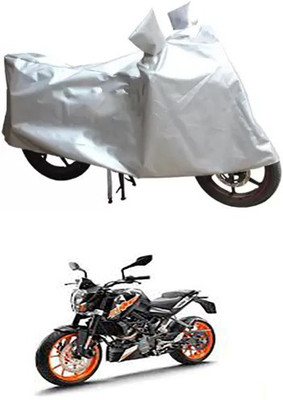 MSR STORE Two Wheeler Cover for KTM(Duke 200, Silver)