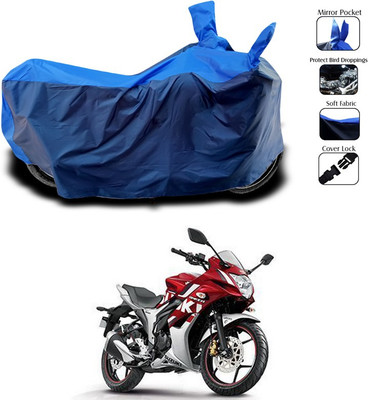 SEBONGO Waterproof Two Wheeler Cover for Suzuki(Gixxer SF, Blue)
