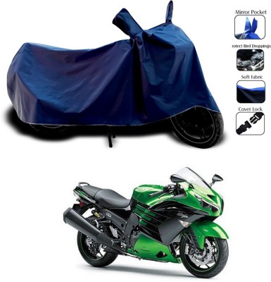 SEBONGO Waterproof Two Wheeler Cover for Kawasaki(Ninja, Blue)