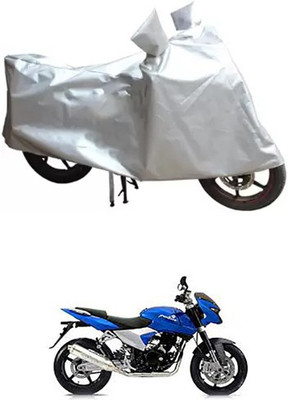 MSR STORE Two Wheeler Cover for Bajaj(Pulsar 200 NS DTS-i, Silver)