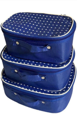 AA COLLECTION VANITY BOX blu 17 Multi Purpose Vanity Box(Blue)