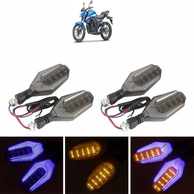 Vagary Side LED Indicator Light for Suzuki Gixxer(Blue, Yellow)