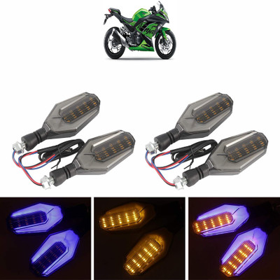 Vagary Side LED Indicator Light for Kawasaki Ninja 300(Blue, Yellow)
