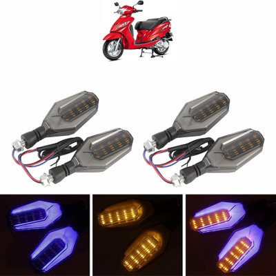 Vagary Side LED Indicator Light for TVS Wego(Blue, Yellow)