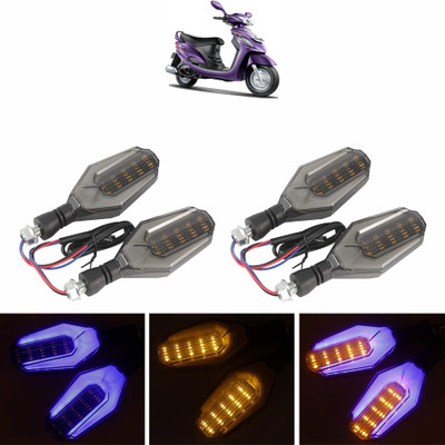 Vagary Side LED Indicator Light for Mahindra Rodeo RZ(Blue, Yellow)