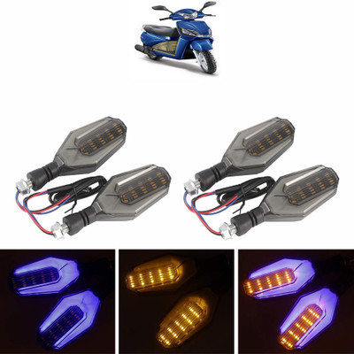 Vagary Side LED Indicator Light for Mahindra Gusto(Blue, Yellow)