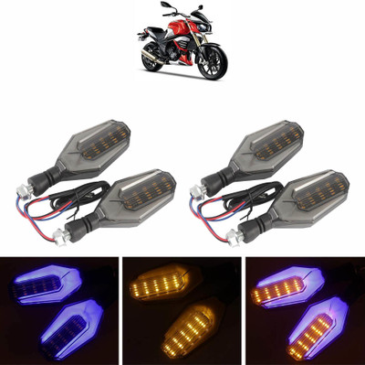 Vagary Side LED Indicator Light for Mahindra Universal For Bike(Blue, Yellow)
