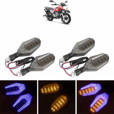 Vagary Side LED Indicator Light for Bajaj Boxer(Blue, Yellow)