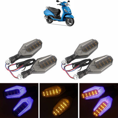 Vagary Side LED Indicator Light for TVS Jupiter(Blue, Yellow)