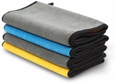 Auto Hub Microfiber Vehicle Washing  Cloth(Pack Of 4, 800 GSM)