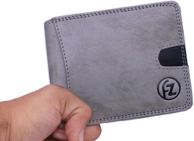 Fashion Zone Boys Evening/Party, Casual, Formal Grey Artificial Leather Wallet(4 Card Slots)