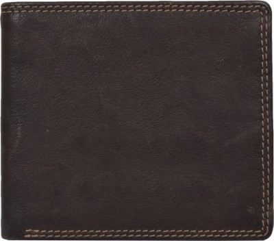 Leatherman Fashion Men Brown Genuine Leather Wallet(8 Card Slots)