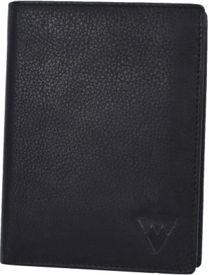 Leatherman Fashion Men Black Genuine Leather Wallet(12 Card Slots)