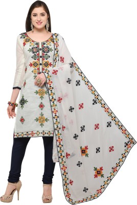 Ethnic Junction Chanderi Embroidered Salwar Suit Material