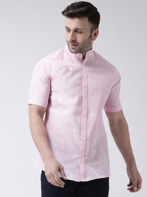 KLOSET BY RIAG Men Self Design Casual Pink Shirt