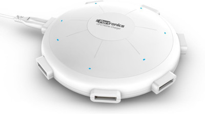 Portronics UFO Home Charger, POR 343 40 W 8 A Mobile Charger with Detachable Cable White, Cable Included Portronics Multi Pin Wall Charger