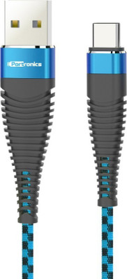 Portronics USB Type C Cable 2 A 1 m POR-873_Konnect 4C 1.2M(Compatible with All Smartphones, Blue)