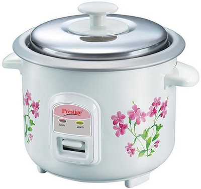 Prestige PRWO 0.6-2 Electric Rice Cooker with Steaming Feature(0.6 L, White)