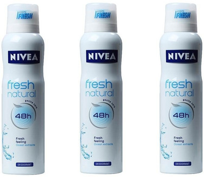 22% OFF on NIVEA Fresh Deodorant Spray - For Women(450 ml, Pack of 3) 22% OFF on NIVEA Fresh Deodorant Spray - For Women(450 ml, Pack of 3)