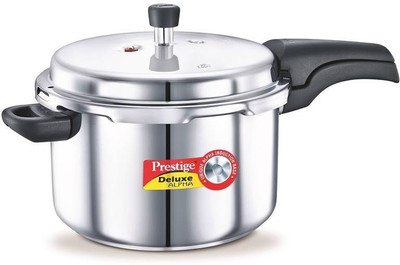 Prestige Deluxe Alpha 5.5 L Outer Lid Induction Bottom Pressure Cooker(Stainless Steel)