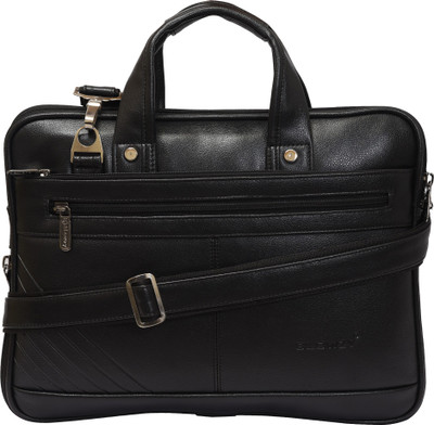 Blowzy 15.6 inch Expandable Laptop Messenger Bag(Black)