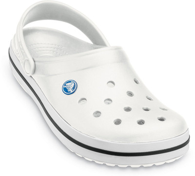 CROCS (Crocband) Men White, Blue Clogs