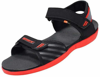 Sparx SS 486 Men Sandals(Black, Red , 10)
