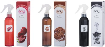 Sol Rose, Sandal, Oudh Spray(3 x 250 ml)