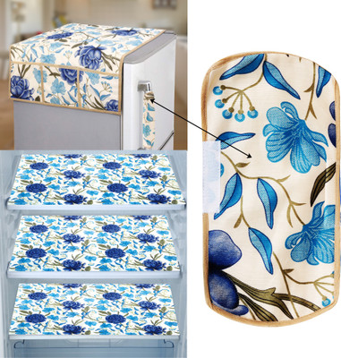E-Retailer Refrigerator  Cover(Width: 99 cm, Value For Money Combo Pack Of 5 Piece, Blue)