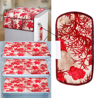 E-Retailer Refrigerator  Cover(Width: 99 cm, Value For Money Combo Pack Of 5 Piece, Red)