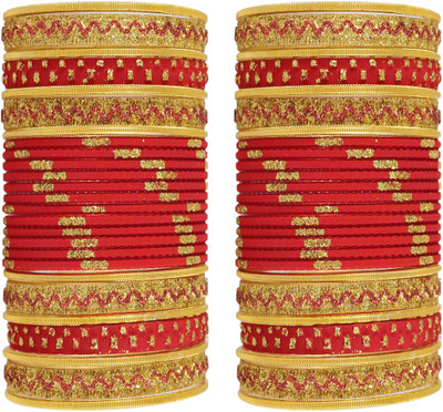 Zulka Get Your Traditions Metal Zircon Bangle Set(Pack of 104)