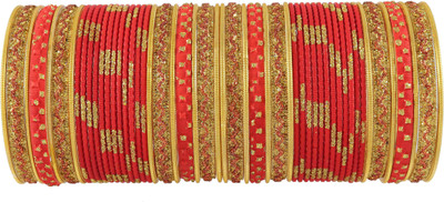 Zulka Get Your Traditions Metal Zircon Bangle Set(Pack of 52)